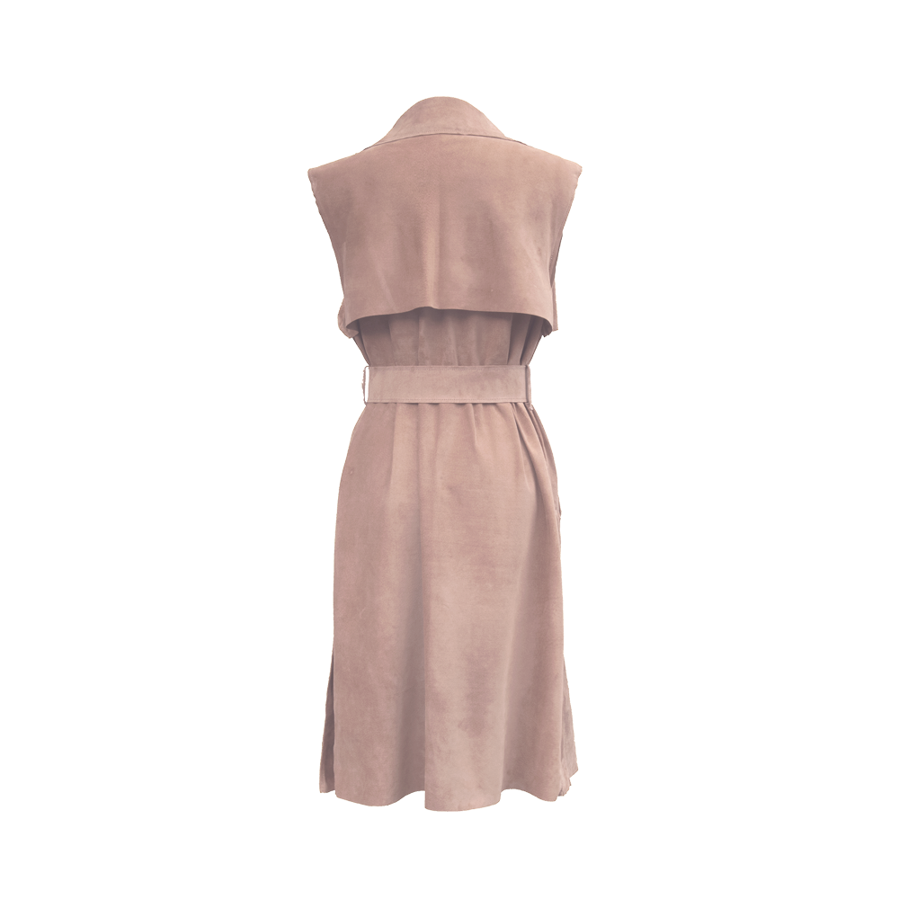 SLEEVELESS SUEDE DUSTER
