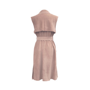 SLEEVELESS SUEDE DUSTER