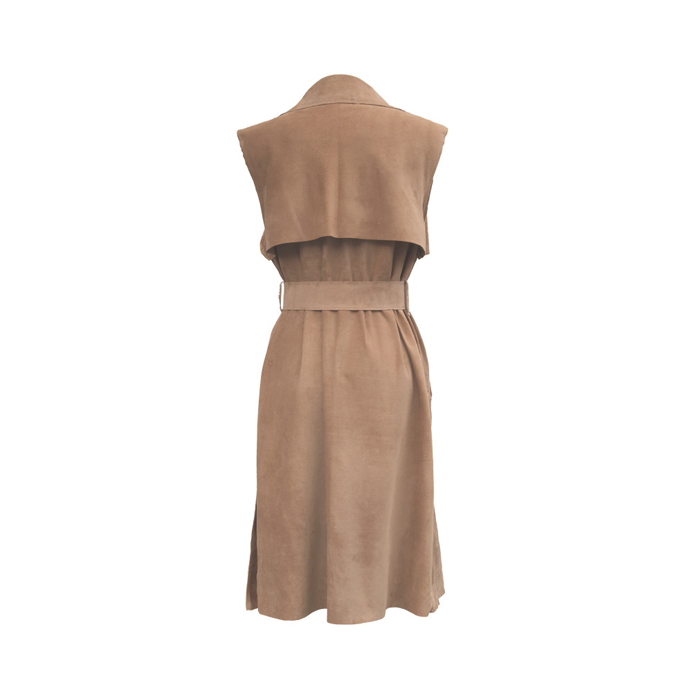 SLEEVELESS SUEDE DUSTER