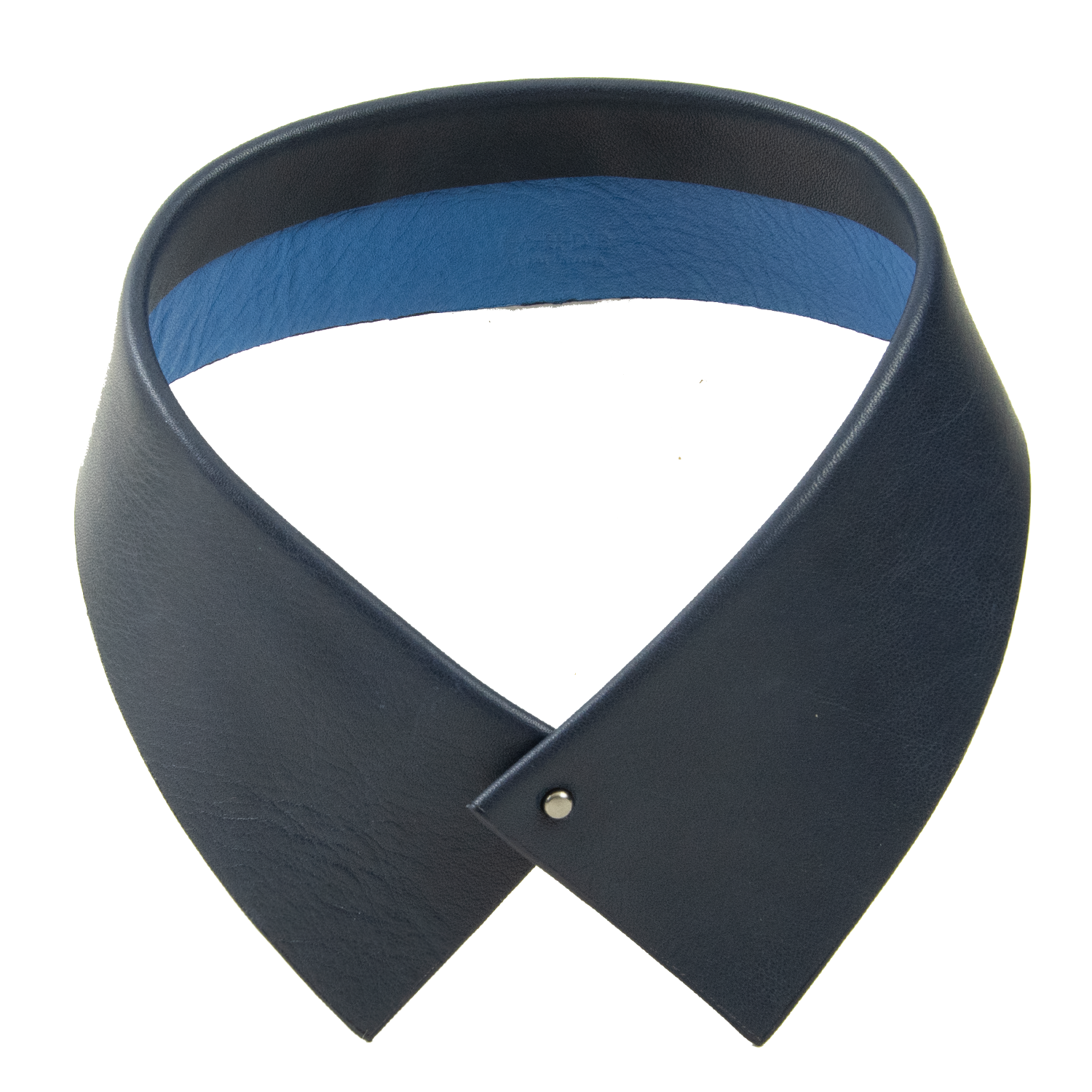 Leather King Collar Navy and Blue | Jahde