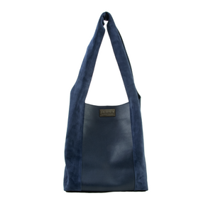 Leather Tradd Tote Navy Front | Jahde