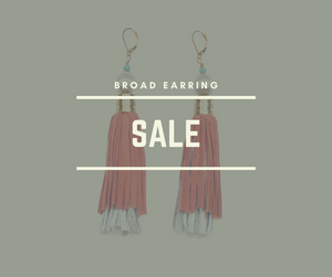 Jahde Leather Broad Earrings SALE