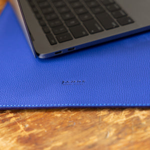 Leather Laptop Sleeve Cobalt Blue