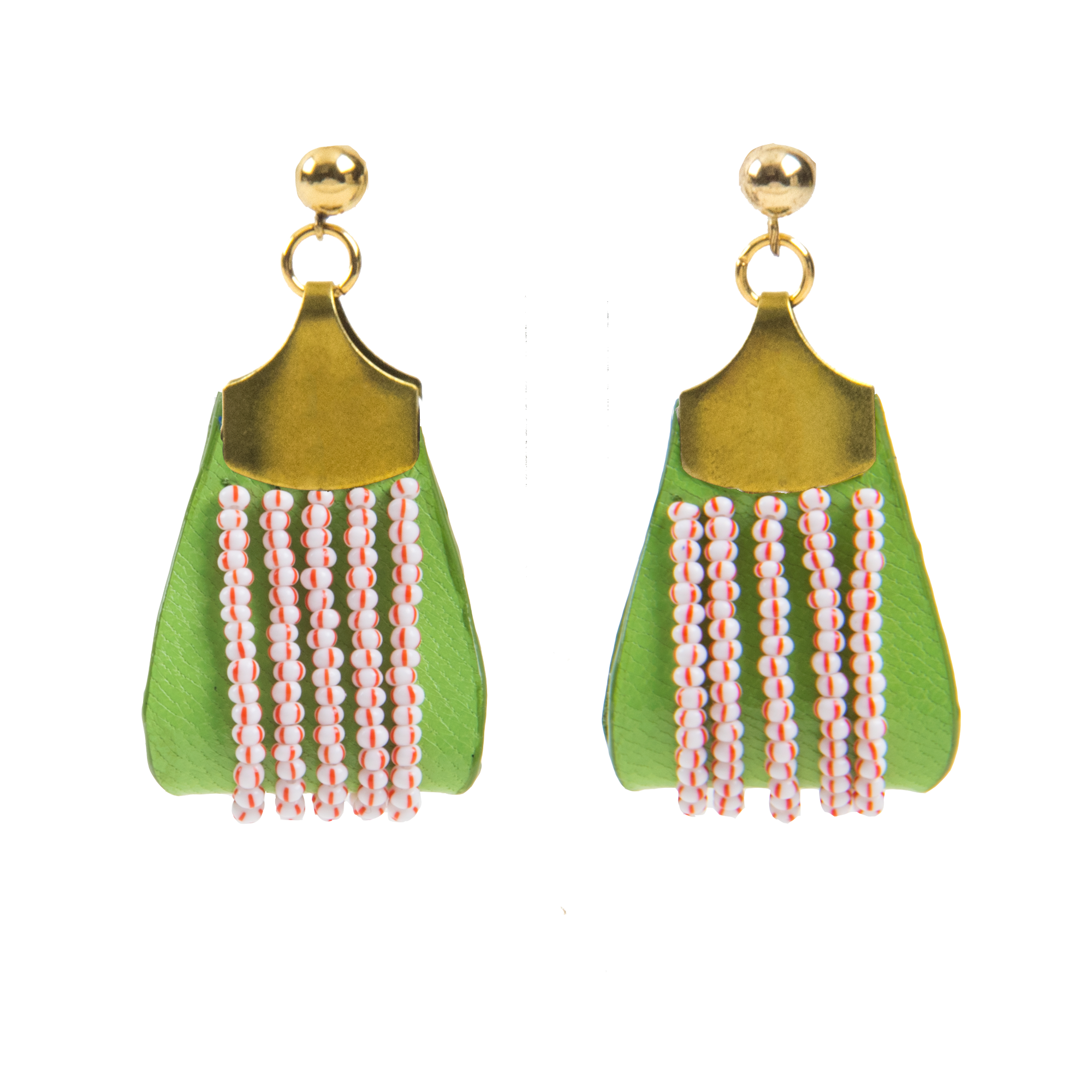 Jahde Leather Earrings x Lina Rosa Bead Collaboration