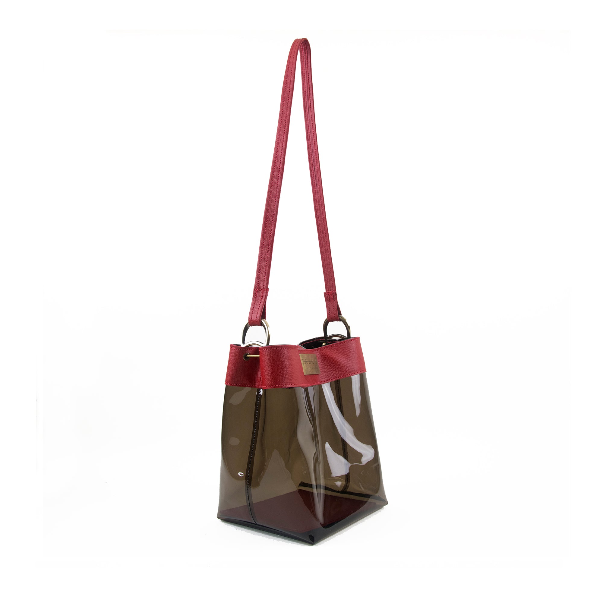 Jahde Leather PVC Logan Bucket Bag